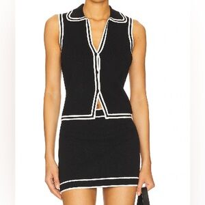 Lovers and friends AZARIAH KNIT VEST and AZARIAH MINI SKIRT